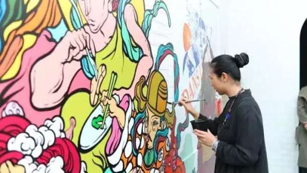 這些壁畫能組成一個“野生神仙”的世界主題展覽了吧，太酷了