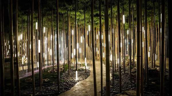 汽車發(fā)布會活動僅用一片竹子的互動裝置就能詮釋一切，太神奇了