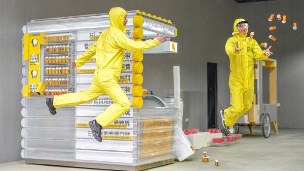 麻辣味道的冰淇淋快閃店活動打造成一座實(shí)驗(yàn)室，產(chǎn)品包裝超硬核