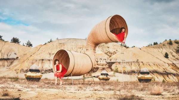 廢棄的電纜軸完成逆襲，變身巨型藝術(shù)展覽活動(dòng)裝置