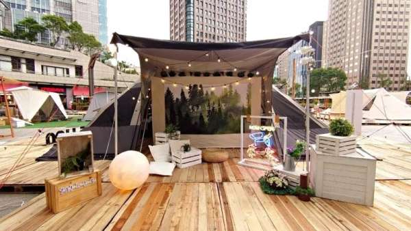 臺北嘉年華活動策劃的帳篷露營，不外出就能享受的歐美風(fēng)格