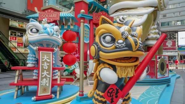 「金獅舞動(dòng)賀新歲」新春商場(chǎng)展覽活動(dòng)策劃的醒獅氣勢(shì)超雄偉