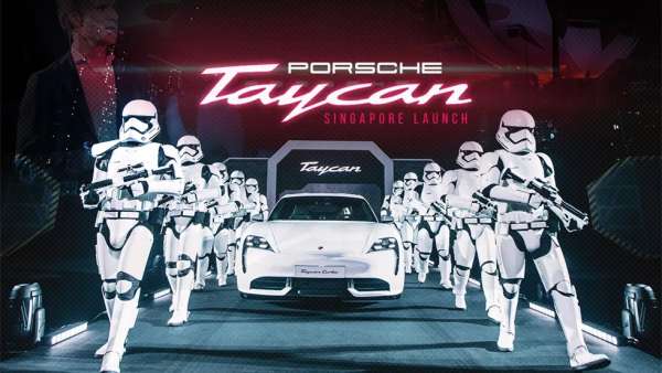 保時(shí)捷x《星球大戰(zhàn)》電動(dòng)車Taycan發(fā)布會(huì)活動(dòng)策劃成一個(gè)「太空港」
